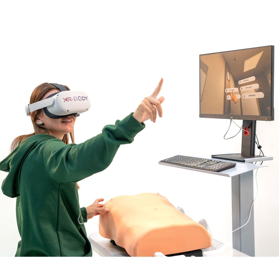 XR-Body - Abdominal Palpation Simulator with VR Headset and Cart with All-In-One PC, Pro