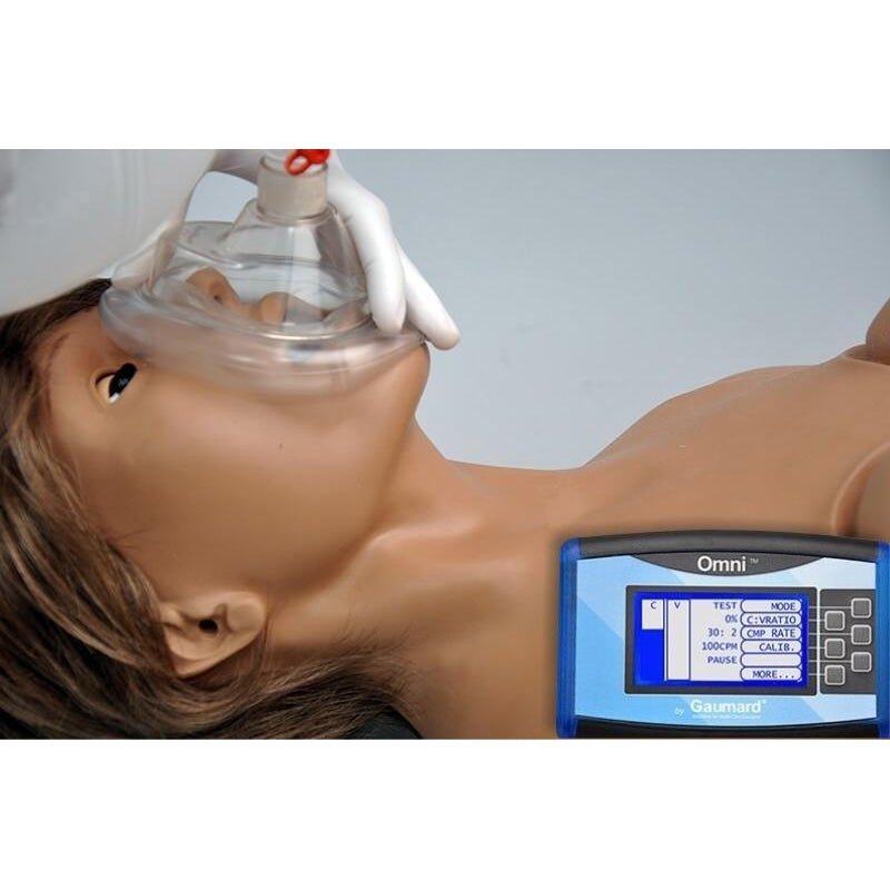 Code Blue Multipurpose Simulator w- Non-intubatable Disposable Airway, Dark