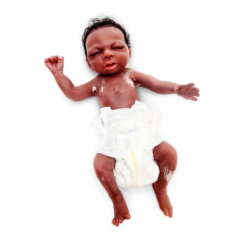 Realistic Preemie Birthing and Nursing Care Simulator 'Baby Lulu' with Umbilical Cord and Placenta