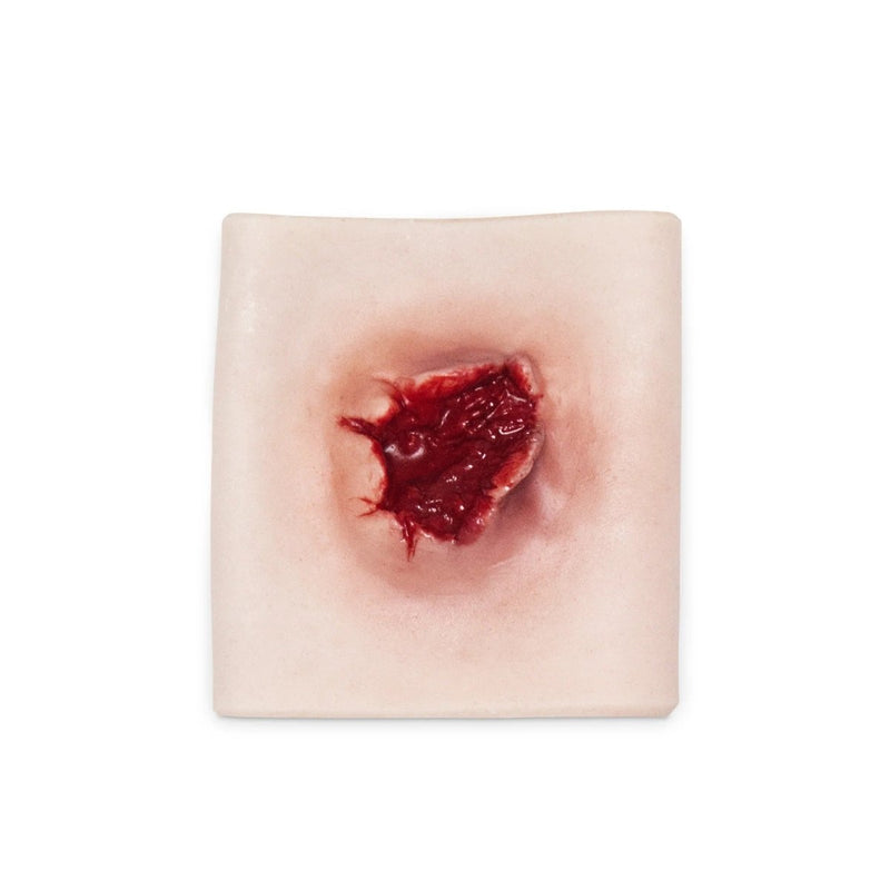 Bullet Entrance And Exit Trauma Sleeve for Medical Training and Moulage Simulation