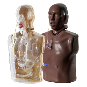 CORMAN - Adult Nasogastric and Nasojejunal Feeding Trainer, Dark Skin