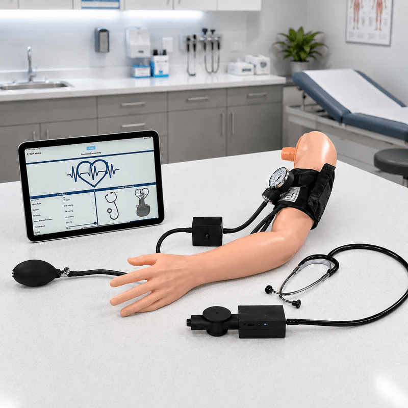 GERi + KERi Blood Pressure Arm 2.0 With iPad, Light Skin Tone