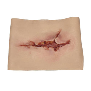 Large Laceration Wound Trauma Sleeve for Medical Training and Moulage Simulation
