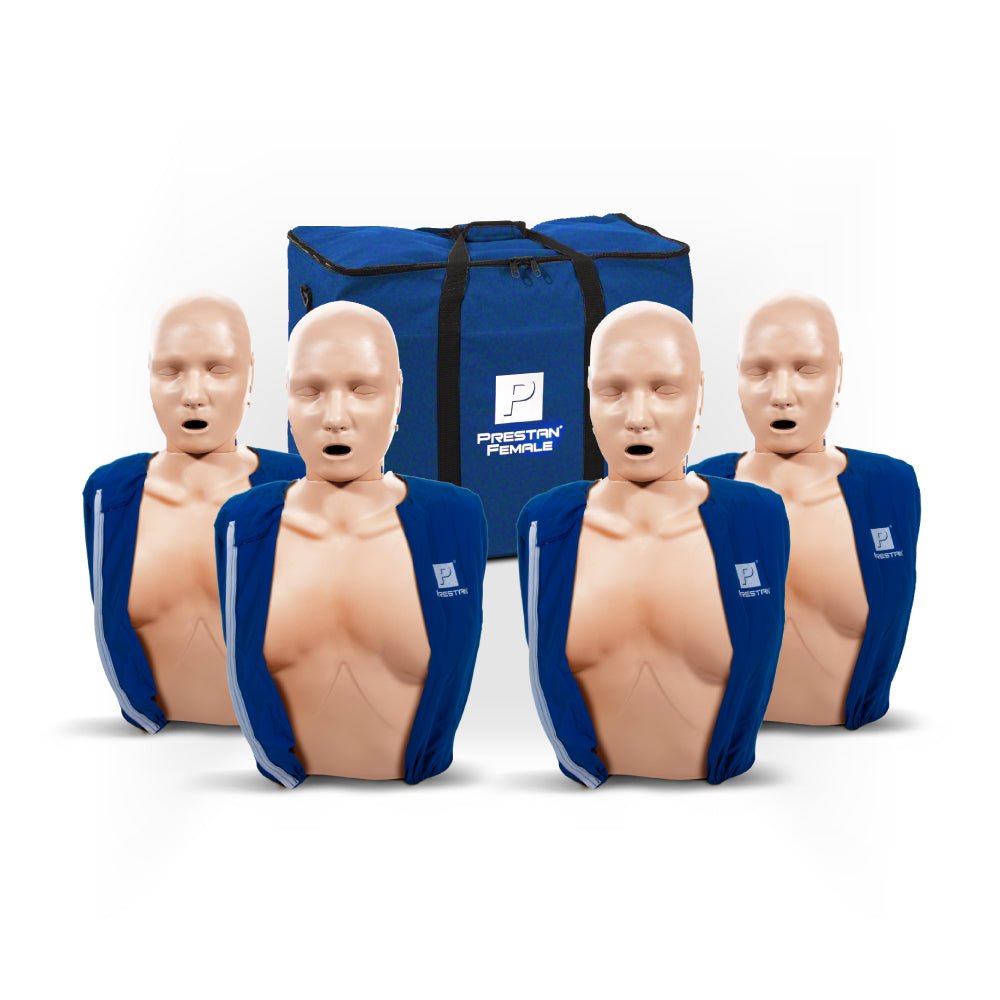 4-Pack Adult and Female CPR Manikin WITH Feedback, MEDIUM TONE, PRESTAN 4-Pack Adult and Female CPR Manikin WITH Feedback, MEDIUM TONE, PRESTAN