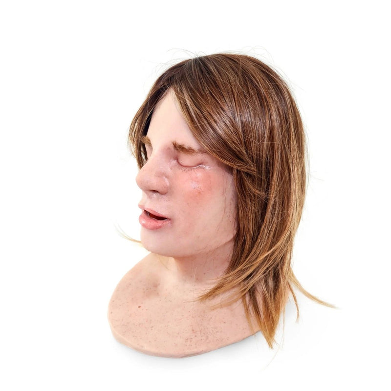 Realistic Facial Overlay 'Gretle' for Adult Manikin Training Simulators