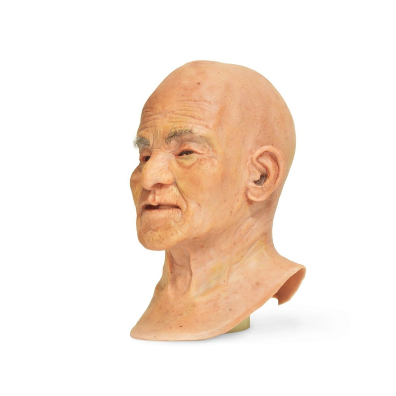 Realistic Facial Overlay 'Mr. Wangler | Bald' for Adult Manikin Training Simulators