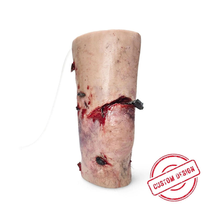 Realistic Knee Trauma Trainer for Tourniquet and Haemorrhage Control