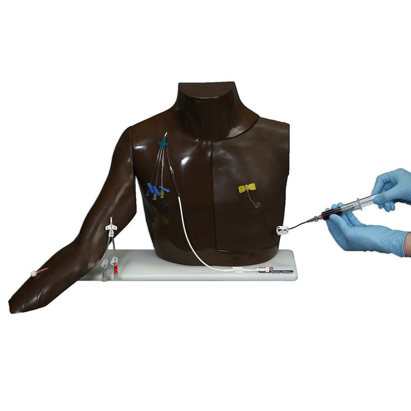 Chester Chest™ Vascular Access Simulator With Standard Arm, Dark