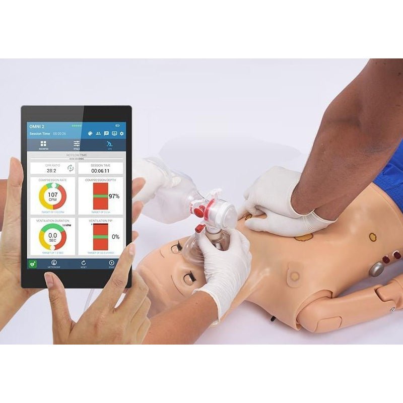 Code Blue® III Pediatric with OMNI® 2 Advanced Life Support Training Simulator, Dark