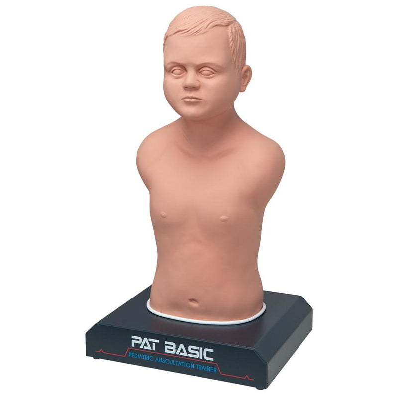 PAT BASIC® - Pediatric Auscultation Trainer with SimScope Wi-Fi Training Stethoscope, Light