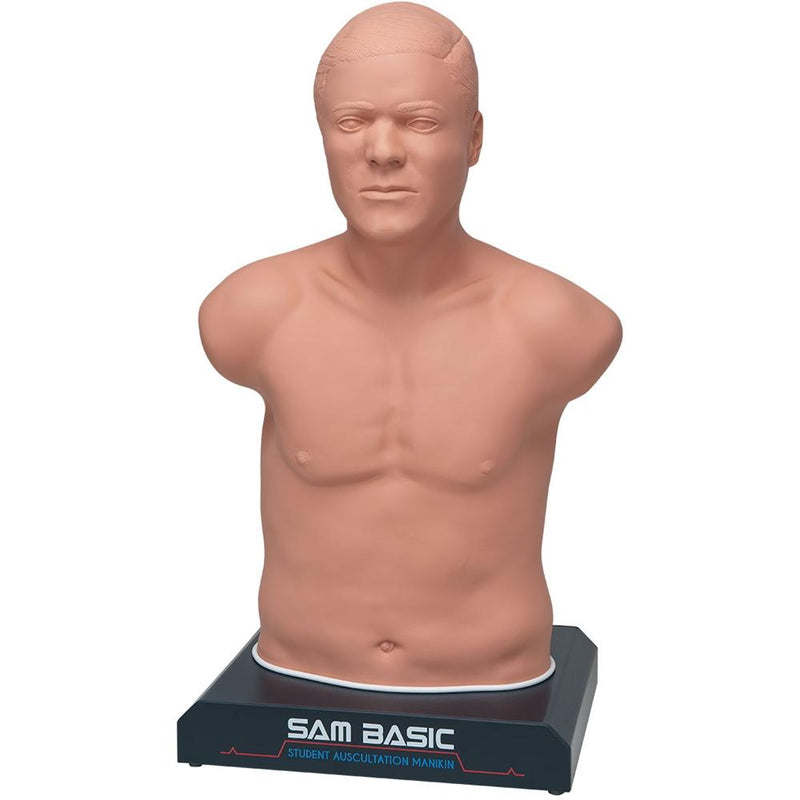 SAM BASIC<sup>®</sup> - Adult Auscultation Trainer with SimScope Wi-Fi Training Stethoscope, Light