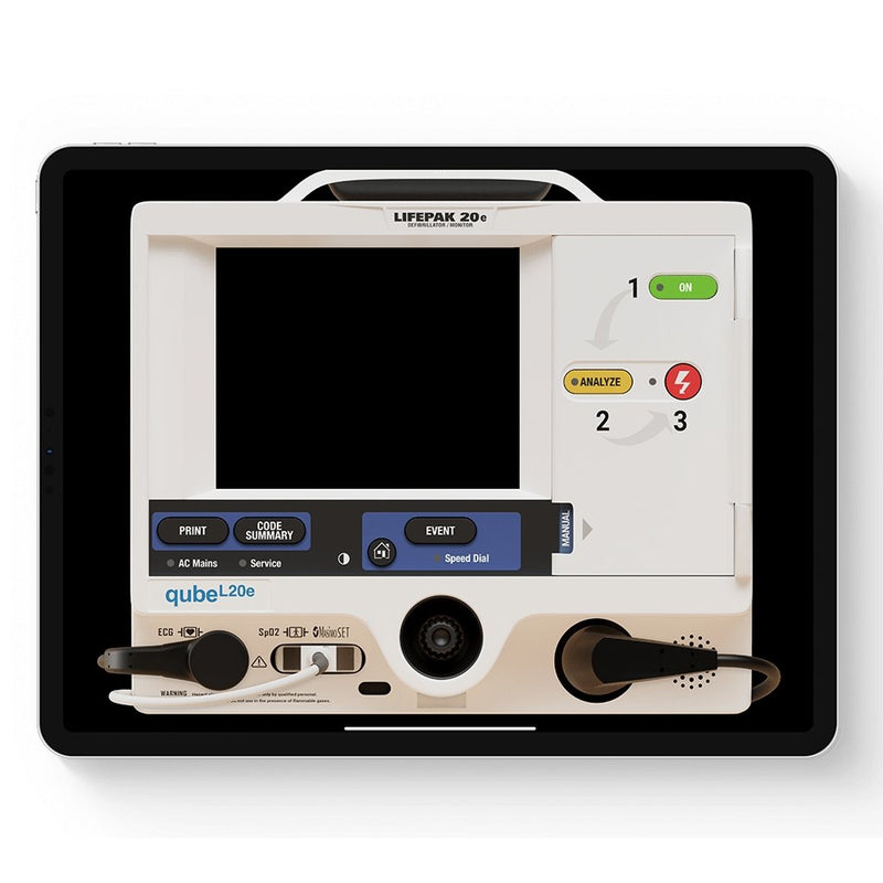 SKILLQUBE qube20e Patient Monitor/Defibrillator Simulation, Stryker LIFEPAK20e